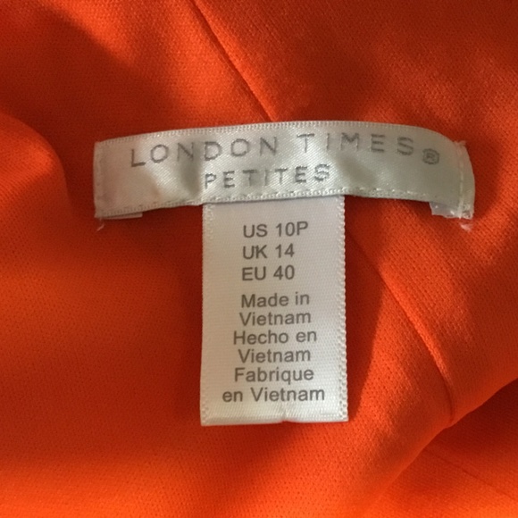 London Times Petite One Shoulder Midi Sheath - Picture 6 of 7